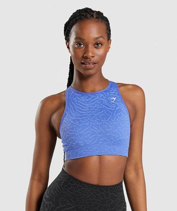 Gymshark Adapt Animal Seamless Sport Bh Dam Blå | SE 2944RVD